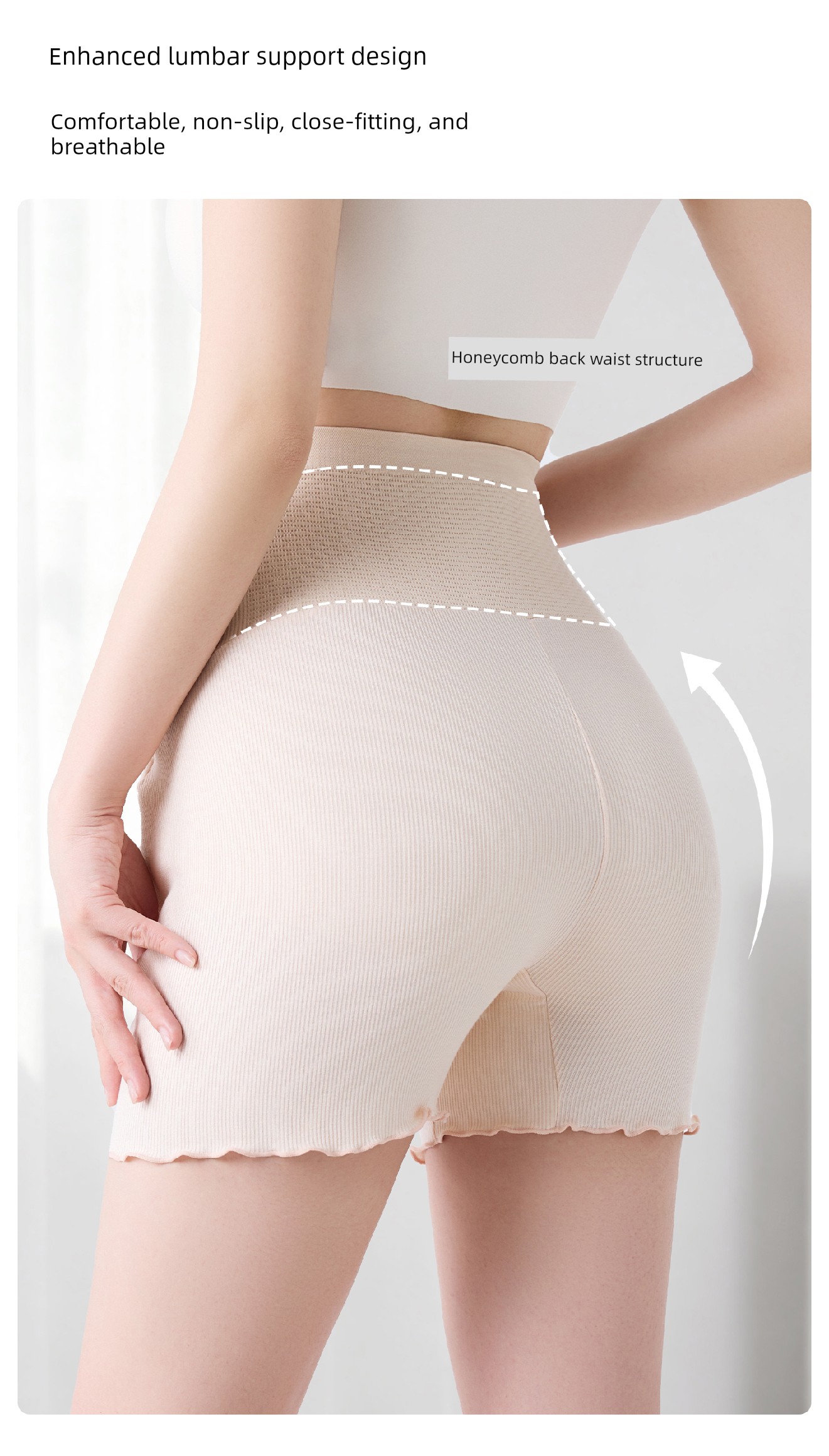 Yeehoo Maternity Safety Shorts Summer Thin Leggings 26 New High-Waisted Belly Support Seamless Anti-Exposure Three-Quarter Leggings — 8