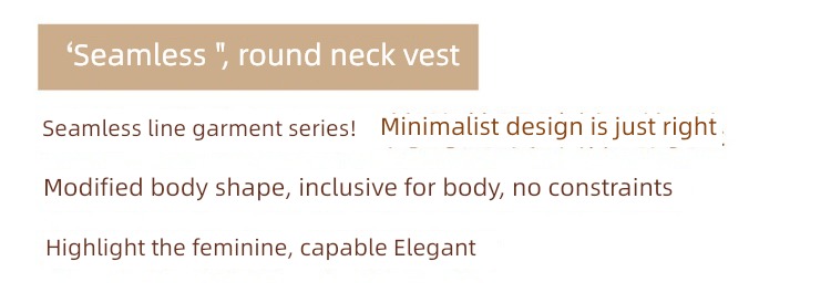Round neck Vest female spring and autumn waistcoat vest frontline Ready to wear