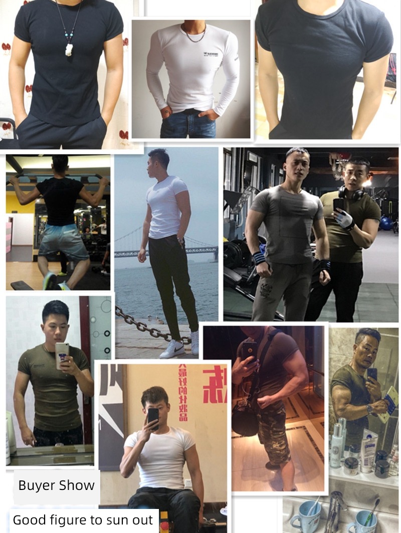 Short sleeve T-shirt Tights pure cotton shirt the special arms