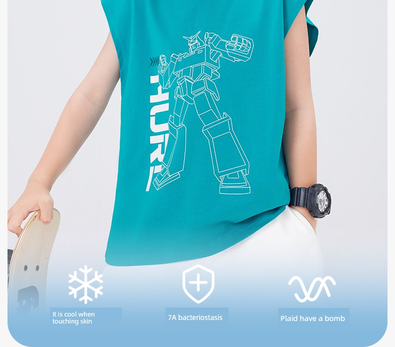 Zuoxi Children's Clothing Boys' Vest Summer Thin Sleeveless T-Shirt 2026 New Model Boys' Cool Outerwear Top — 11