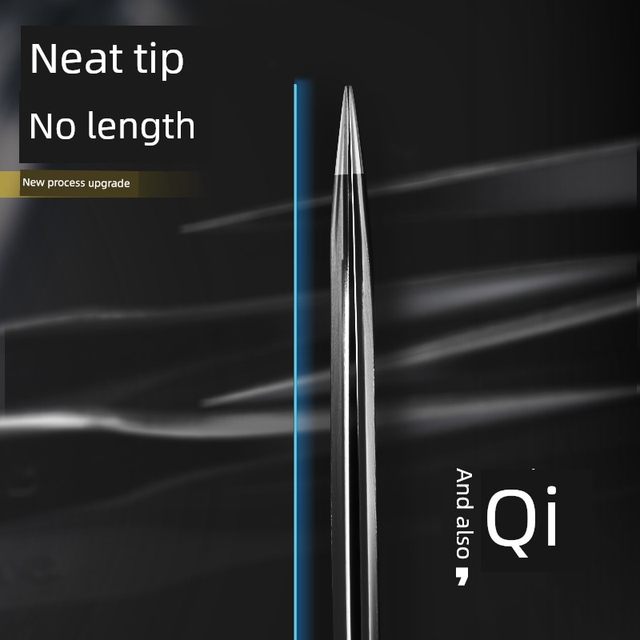 Deli tweezers three-piece set stainless steel household long straight tool pinch clip elbow sewing machine special maintenance
