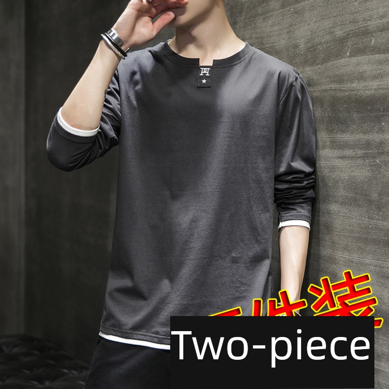man Put on your clothes spring pure cotton Chaopai Long sleeve T-shirt