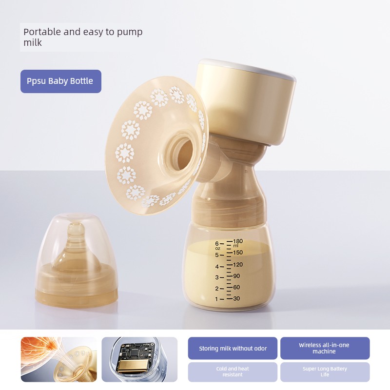 Fully Automatic Electric Breast Pump, Painless Micro-Vibration Massage Breast Milk Extractor, Silent Breast Pump, Milk Collector — 2