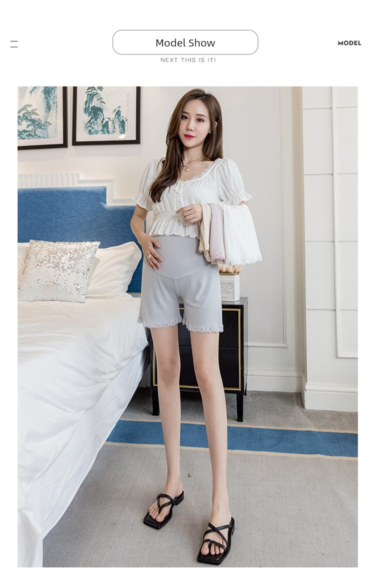 Extra Fat Fashion Tape Can Be Outwear Loose Short Pants Pregnant Women — 15