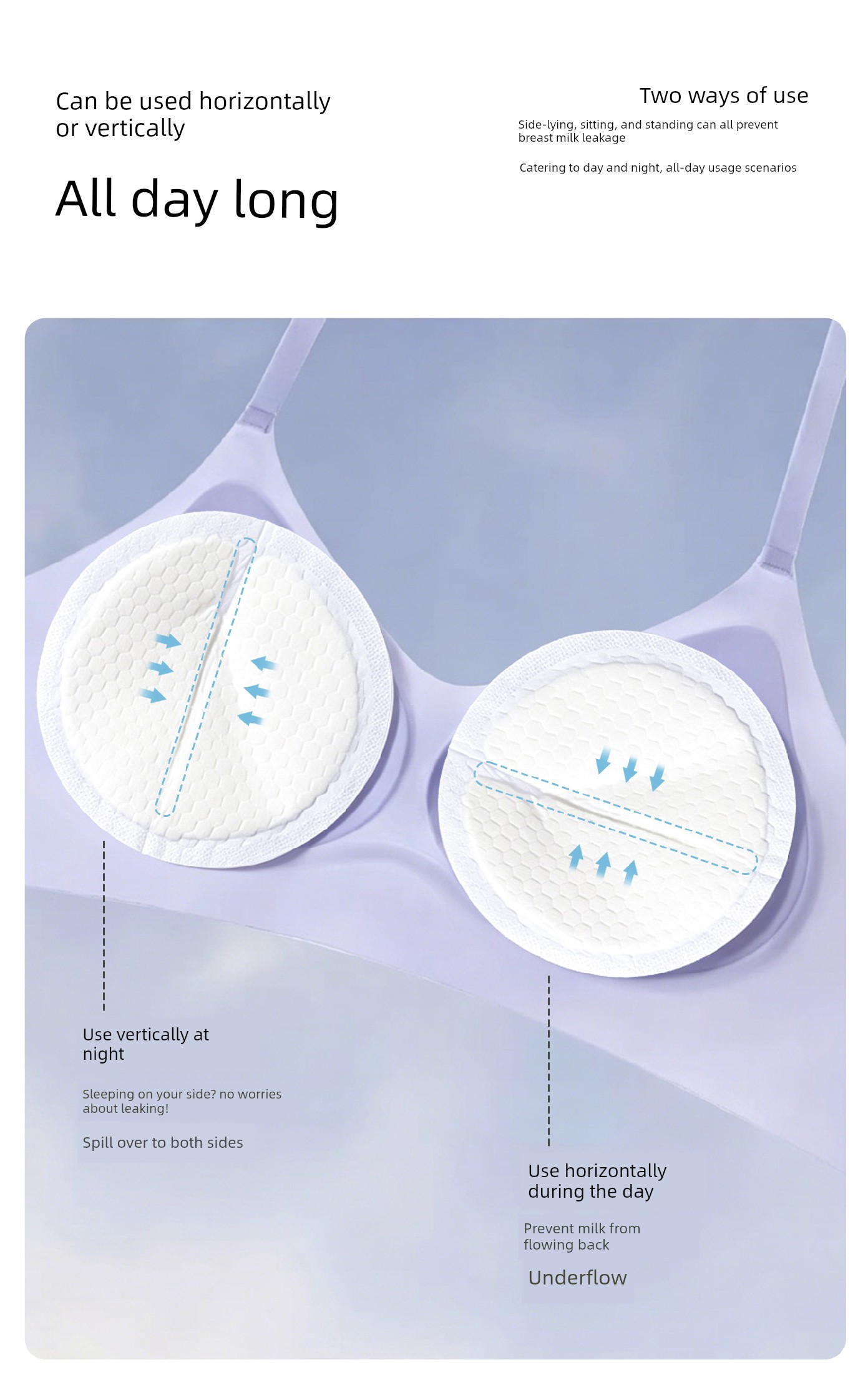 Org. Mama Anti-Overflow Breast Pad Disposable Maternity Breastfeeding Leak-Proof Nursing Breast Pad Spill Prevention Breast Pad Handy Gadget Ultra-Thin — 3
