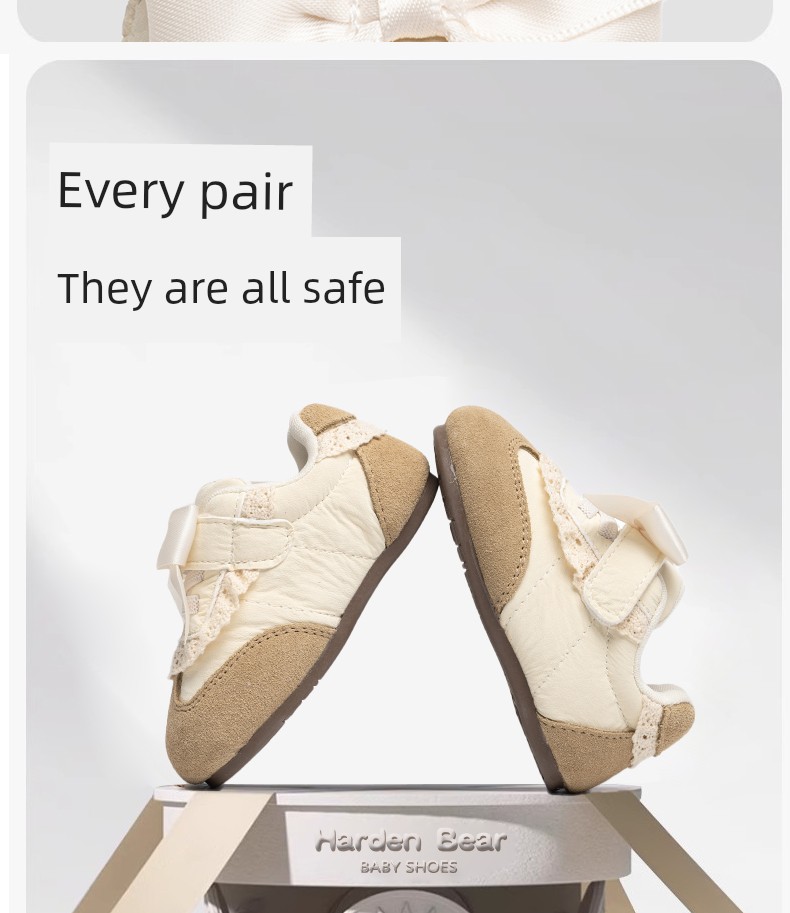 Harden Bear Baby Girl Princess Shoes Spring Soft-Soled Baby Toddler Shoes 2026 New Girls' Bow-Knot Single Shoes — 11