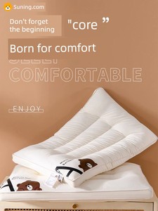 Class a All-Cotton Pillow, Thin Pillow, Cervical Spine Protection, Sleep Aid, Pair for Home Use, Parent-Child, Student, 