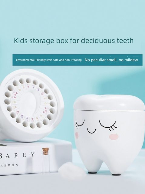 Children's baby teeth storage box baby teeth collection commemorative box small box teeth collection