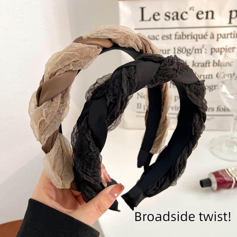 hair hoop increase skull top Retro Gauze go out Hemp flowers