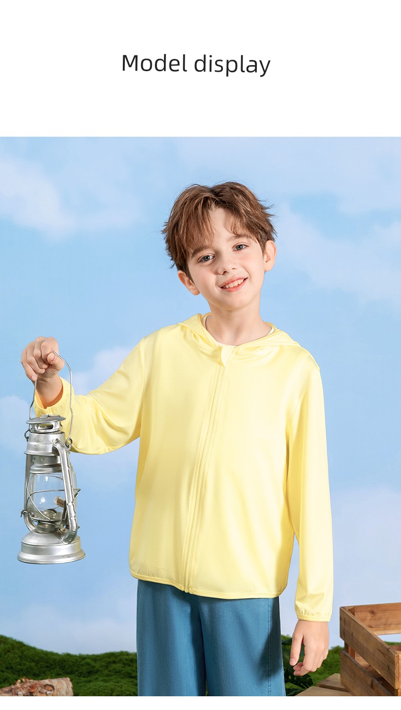 Jeanswest Children's Clothing 2026 New Boys' Sun Protection Clothing Ice Silk Children's Sun Protection Jacket Summer Wear Upf100+ — 14
