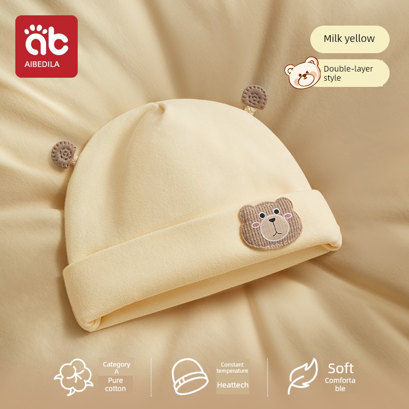 Newborn Baby Hat Autumn and Winter Class a 0 to 3 Months Infant Hat for Newborn Boys and Girls Small Age Group Outdoor Hat — 5