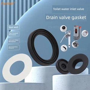 Toilet Inlet Valve, Drain Valve, Sealing Gasket, Washer, Silicone Toilet Accessories, Sealing Ring, Rubber Pad, Universa