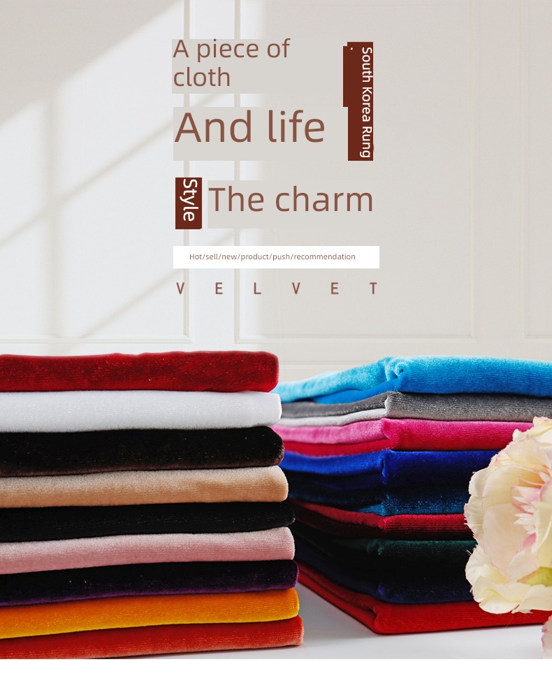 DIY elastic force velvet cheongsam Dress cloth