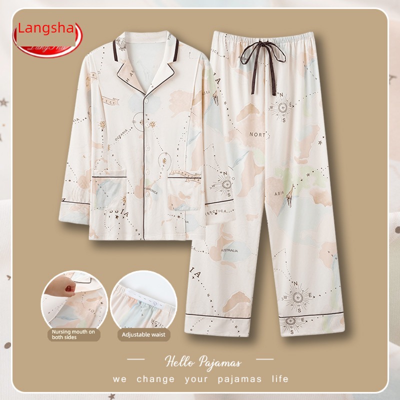 Ronsa female pure cotton postpartum nurse lactation Moon clothes