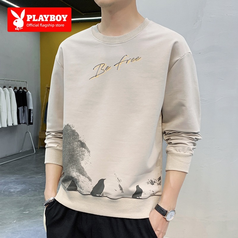 dandy easy trend Ruffian handsome Round neck Sweater