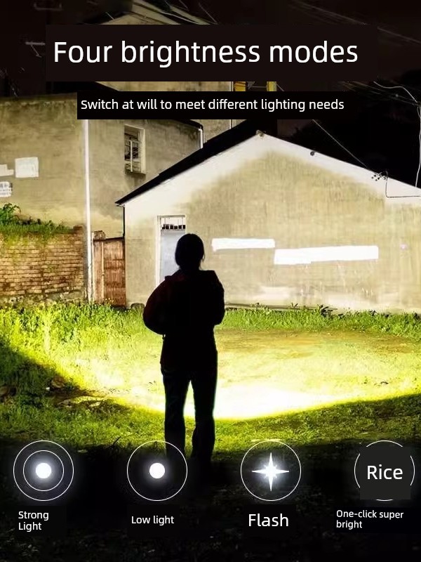 Keychain Led Flashlight, Strong Light Work Light, Outdoor Ultra-Bright Mini Magnetic Multifunctional Portable Gadget