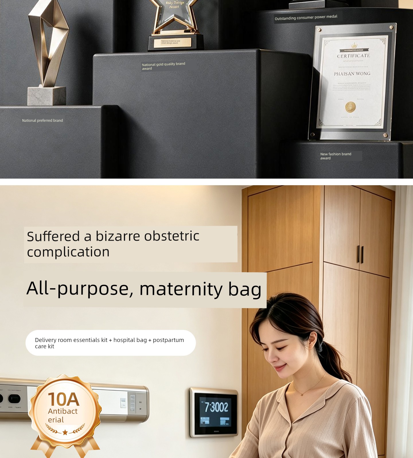 Maternity Bag, Complete Set of Newborn Baby A-Class Pure Cotton Clothes, Essential Newborn Supplies for Hospital Admission in October — 4