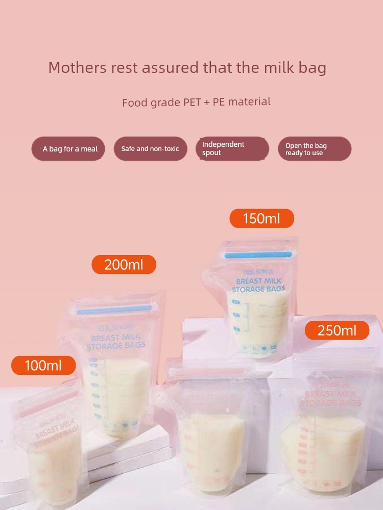 Disposable Breastmilk Storage Bags Breast Milk Storage Bag Breast Milk Freshness Protection Package Packing Milk Storage Bag out Portable Specific Milk Powder Bag