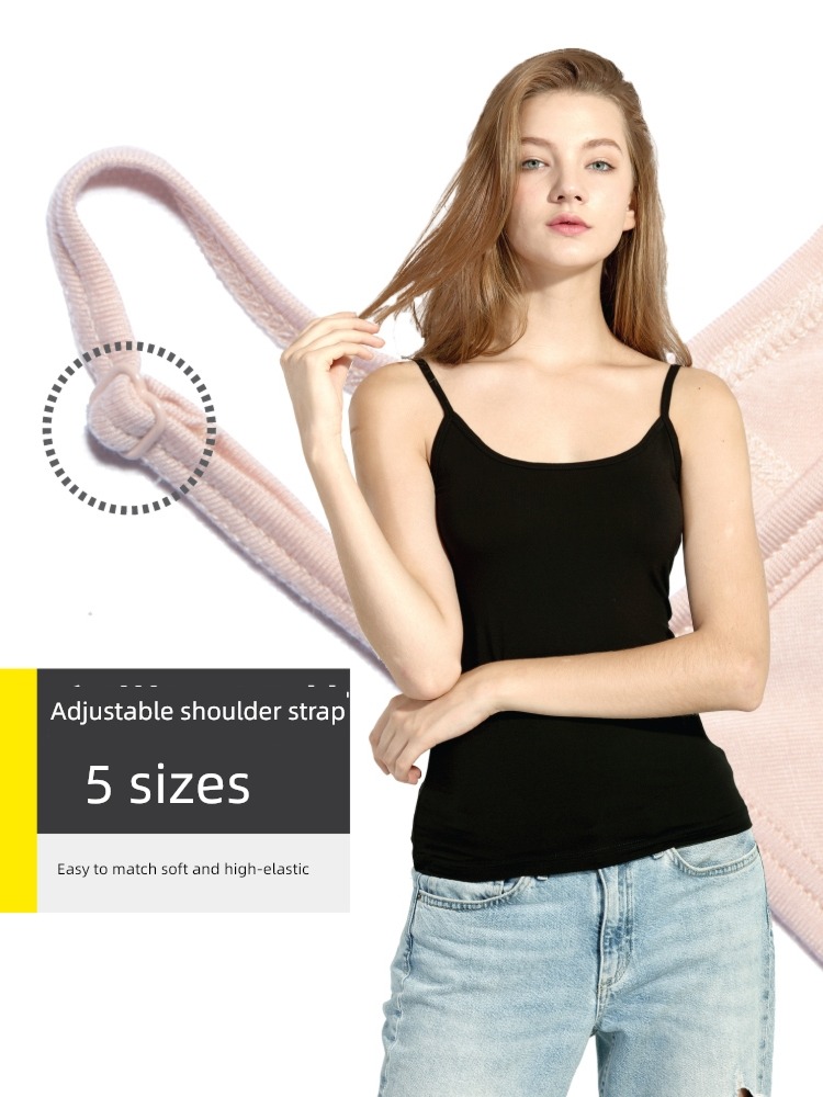 modal  Self-cultivation Show thin Black and white camisole vest