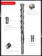Electric hammer drill bit cross four-blade alloy sds-plus round handle two pits and two grooves expansion through the wall cement impact drilling hole