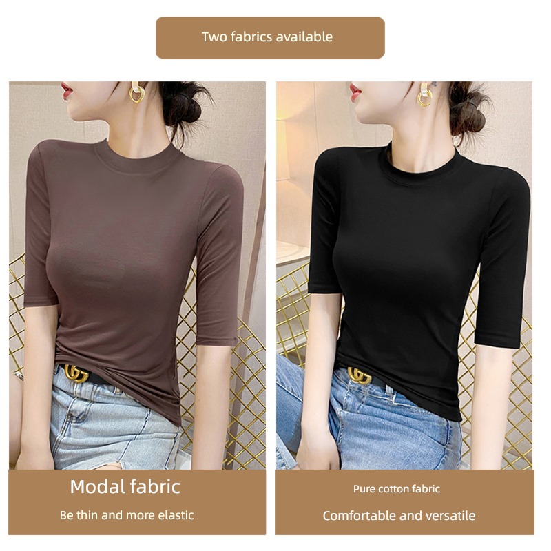 modal  T-shirt Thin money three quarter sleeve jacket Undershirt