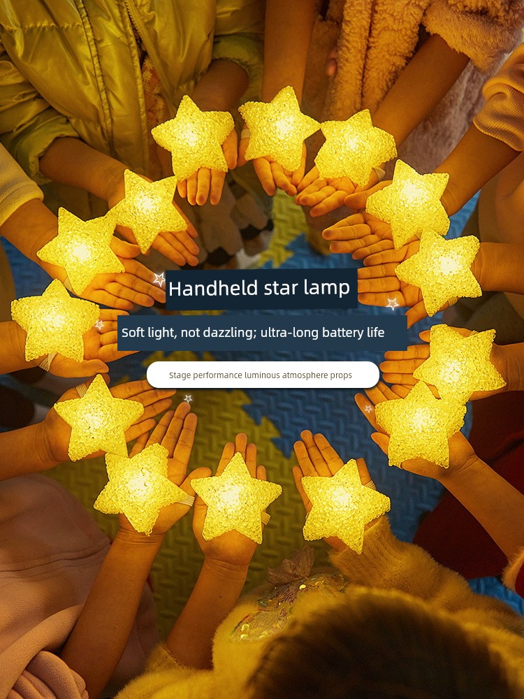 Creative Festival Stage Performance Props, Chorus Handheld Star Lights, Performance Dance Wrist Star Lights, Luminous Bracelets