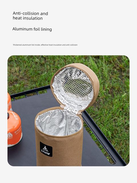 LTHW Luteng outdoor alpine flat gas tank storage bag outdoor portable anti-collision thickened thermal insulation card furnace gas tank bag