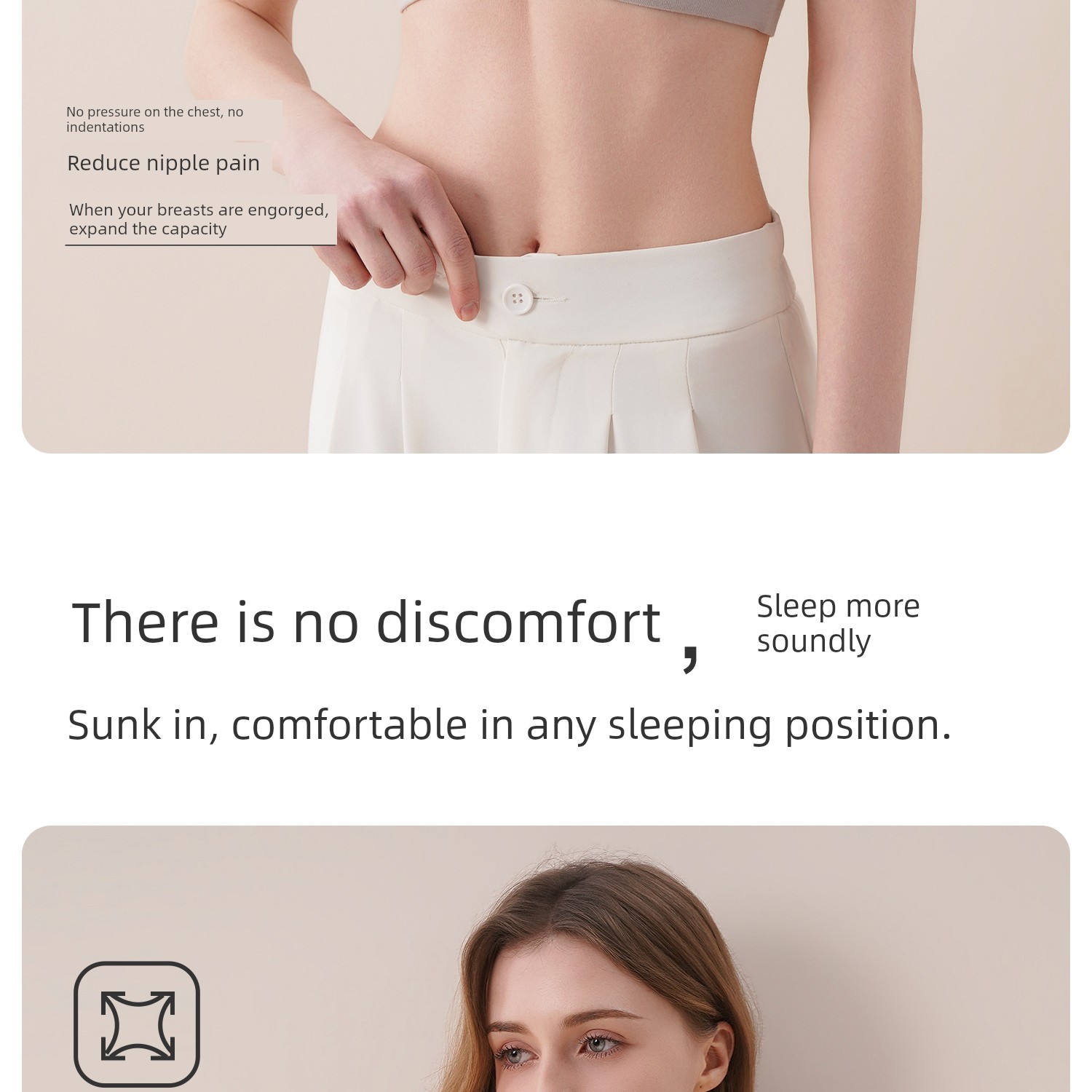 Pure Cotton Nursing Bra, Sleep-Friendly Maternity Bra, Vest-Style Postpartum Breastfeeding Bra, Suitable for Sleeping, Anti-Sagging, Thin Style — 14