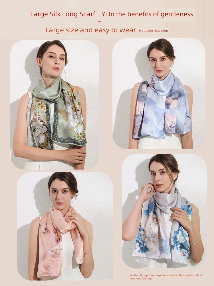 Shanghai Story female spring and autumn mom cheongsam Gift giving real silk