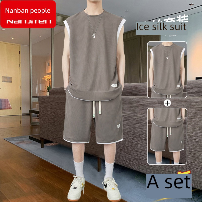 NGGGN man summer vest leisure time Sports suit
