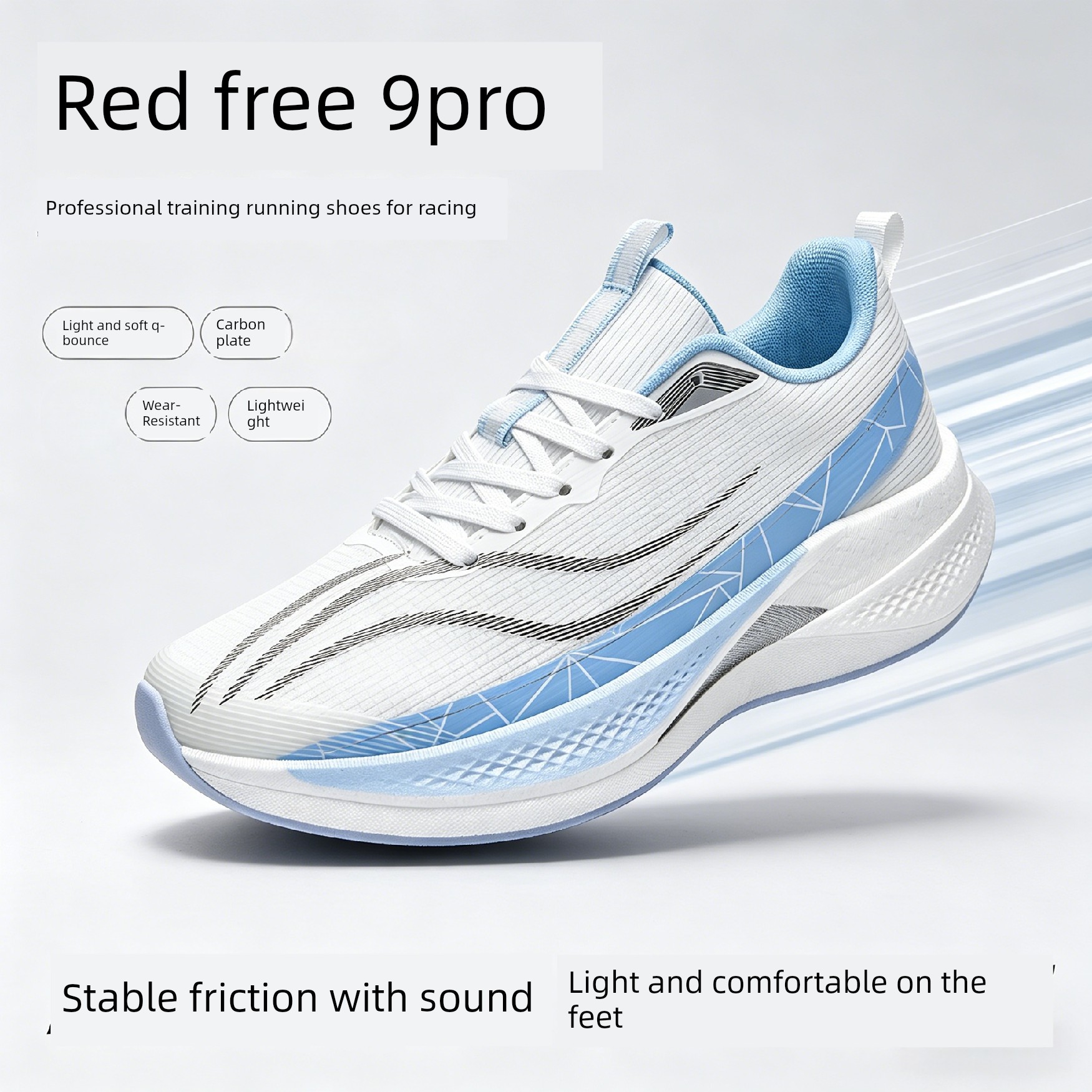 Red Rabbit 9Pro Running Shoes for Men, Suitable for Physical Exams, Shock Absorption, Lightweight Carbon Plate, Racing Training, and Sports Shoes for — 7