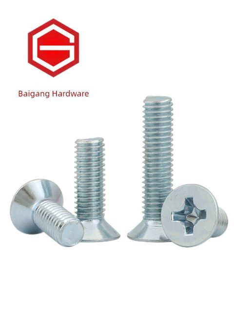 GB819 flat head countersunk cross screw galvanized flat head cross machine tooth screw flat machine M5M6M8M10M12