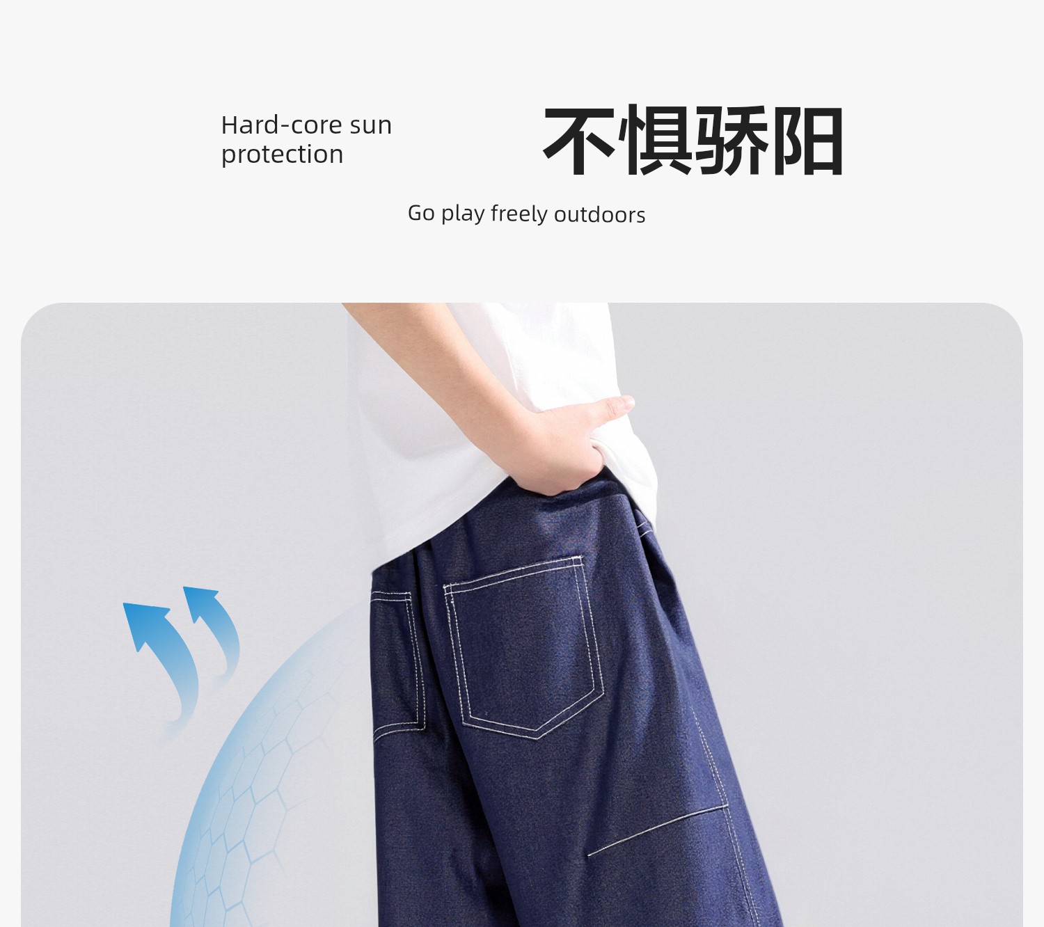 Zuoxi Children's Clothing Boys' Pants Summer Thin Children's Cool Tencel Jeans 2026 New Model Big Kids Anti-Mosquito Pants — 22