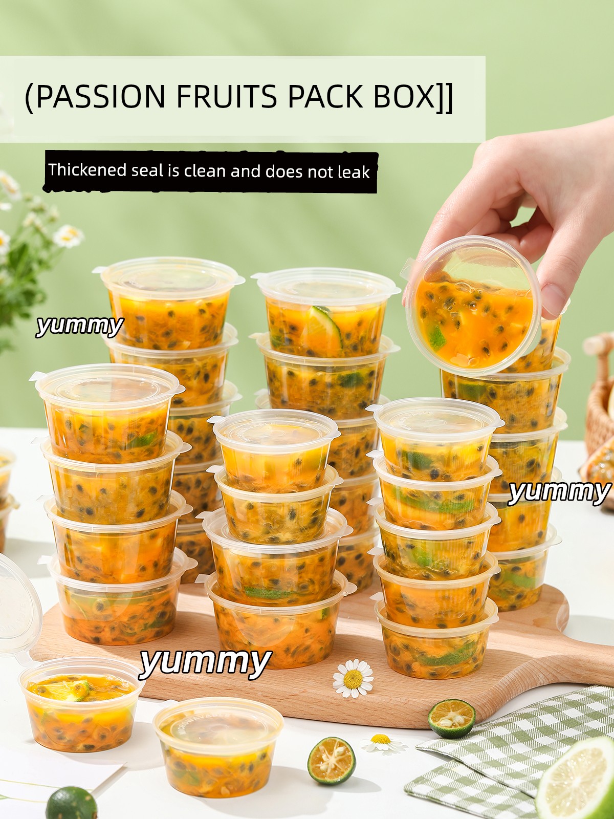Food Grade Sauce Dipping Outer Belt Fruit Teas Sealed Separately Packed Case