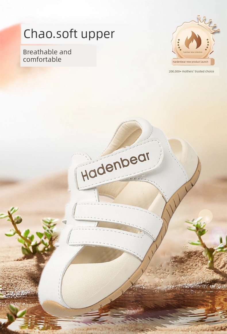 Harden Bear Children's Shoes Closed-Toe Sandals for Boys 2026 Summer New Soft-Soled Sports Beach Shoes for Girls Fashionable — 2
