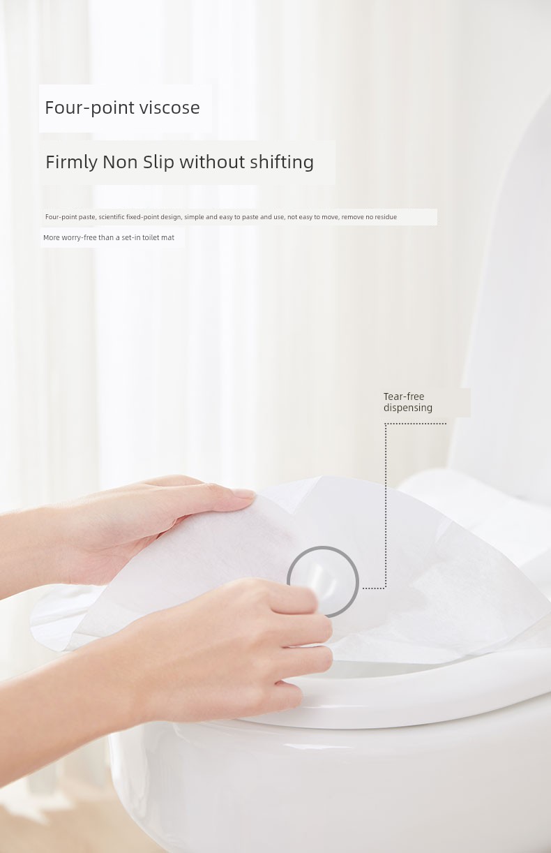 Purcotton Disposable Toilet Mat Full Coverage Tourism Maternal Postpartum Paper Toilet Seat Cover Toilet Seat Paper 10 Pieces — 10