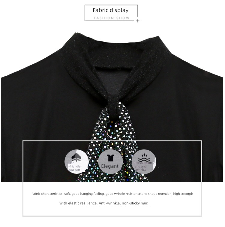 Internet celebrity Self-cultivation T-shirt Long sleeve Undershirt jacket Sequins