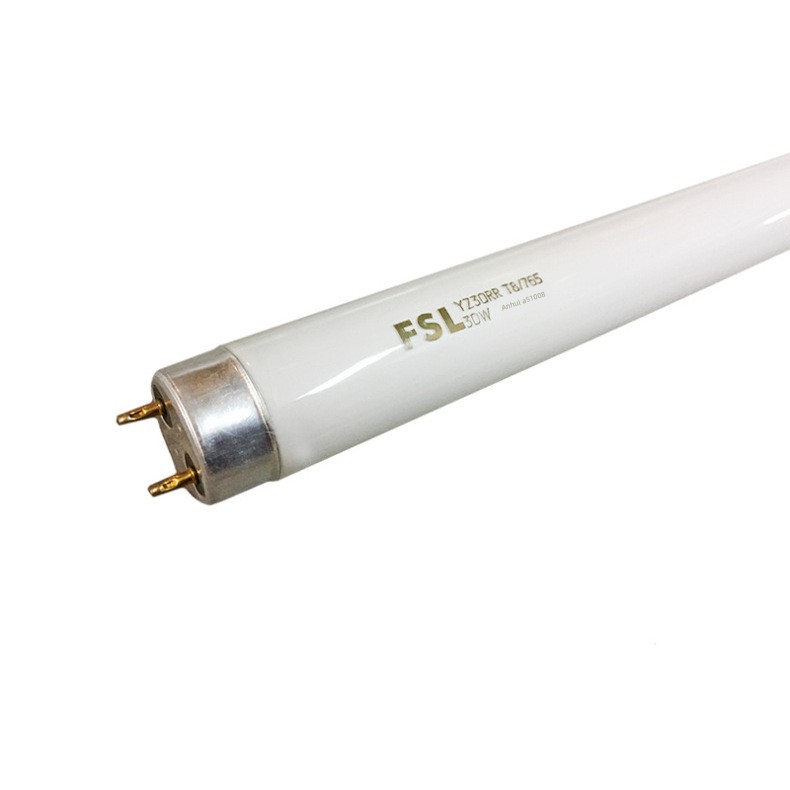 Fsl Foshan Lighting T8 Fluorescent Light Tube Old-Fashioned Three-Color Long Strip Household Ultra-Bright Classic Fluorescent Tube Yz30W