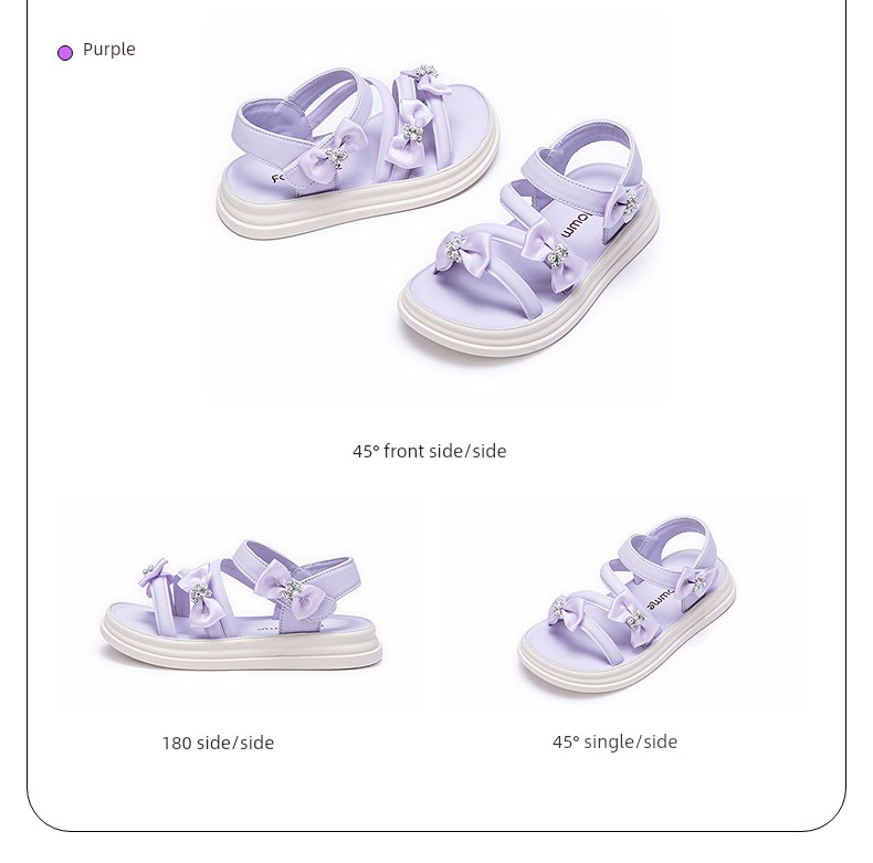 Fuluo Mi Girls' Sandals Kidsren's Summer Shoes 2026 Summer New Soft-Soled Sports Baby Girl Princess Shoes — 17