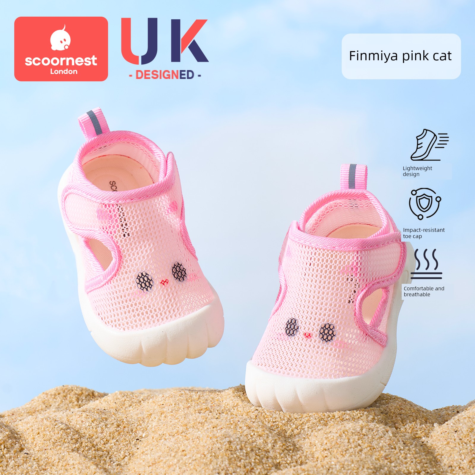 Kechao Baby Summer Sandals, Boys' Toddler Shoes, Indoor Non-Slip Baby Shoes, Soft-Soled Baby Mesh Shoes for Girls — 3