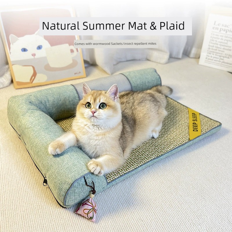 夏天必備冰涼窩ZOO舒適貓狗墊子雙枕款式柔軟舒適多色可選讓您的毛孩清涼一夏