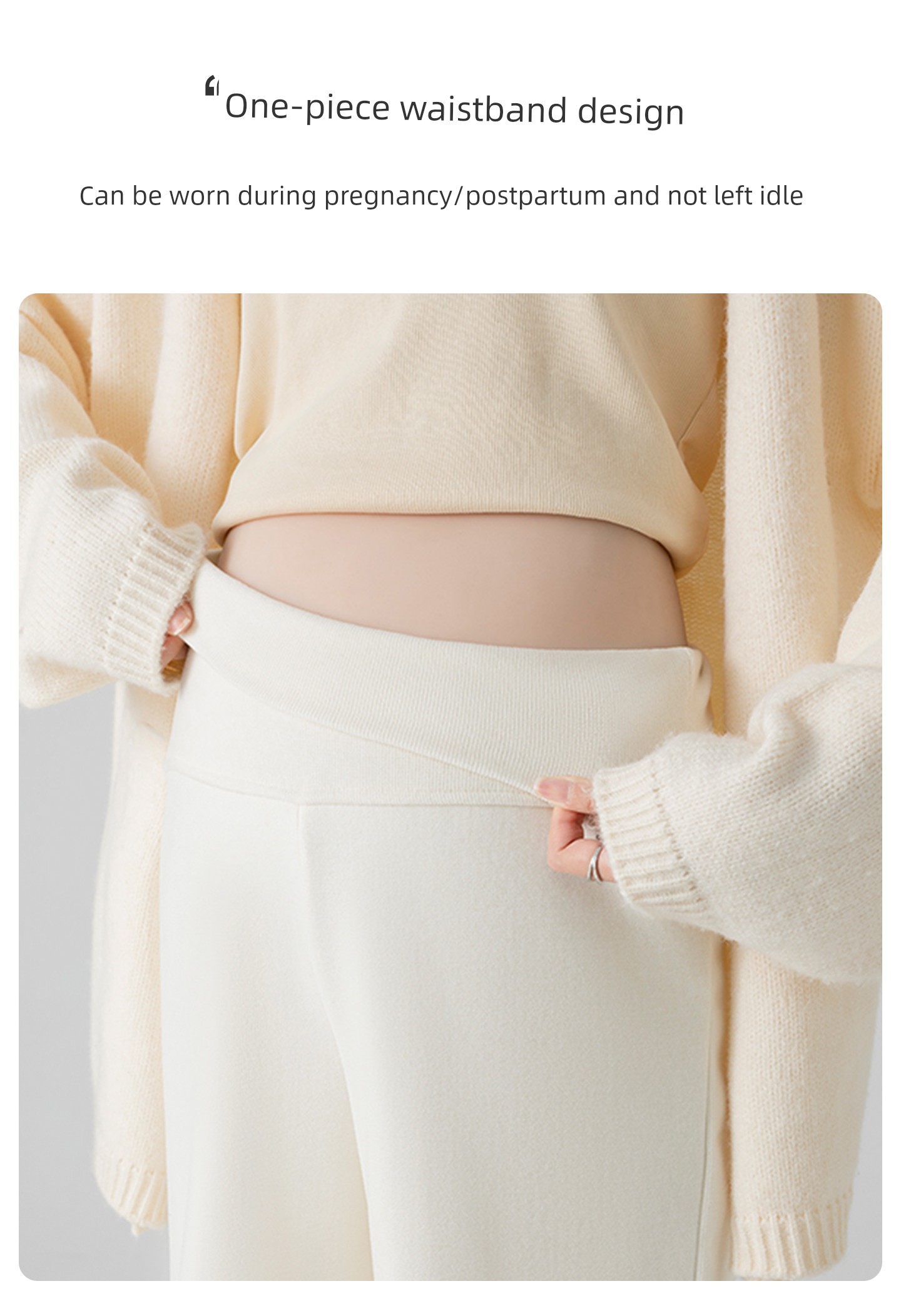Jq Jingqi Maternity Pants for Autumn 2026 New Wide-Leg Pants That Don'T Squeeze the Belly during Pregnancy, Long Pants for Autumn and Winter Maternity Wear — 6