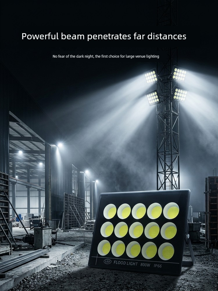 Led Outdoor Waterproof Floodlight Warehouse Workshop Lighting Lamp Stadium Stadium Super Bright High Pole Light 800W