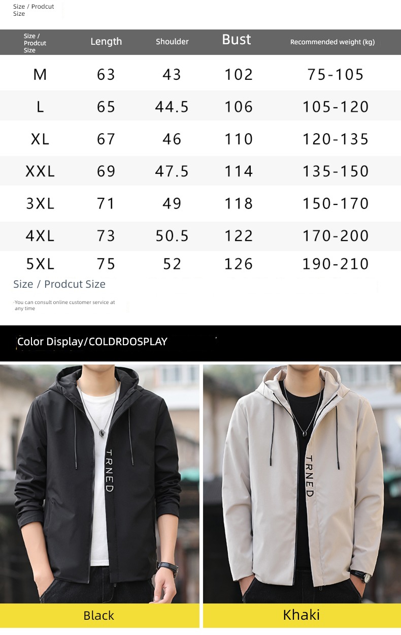Spring and Autumn man Hooded easy handsome Versatile Jacket