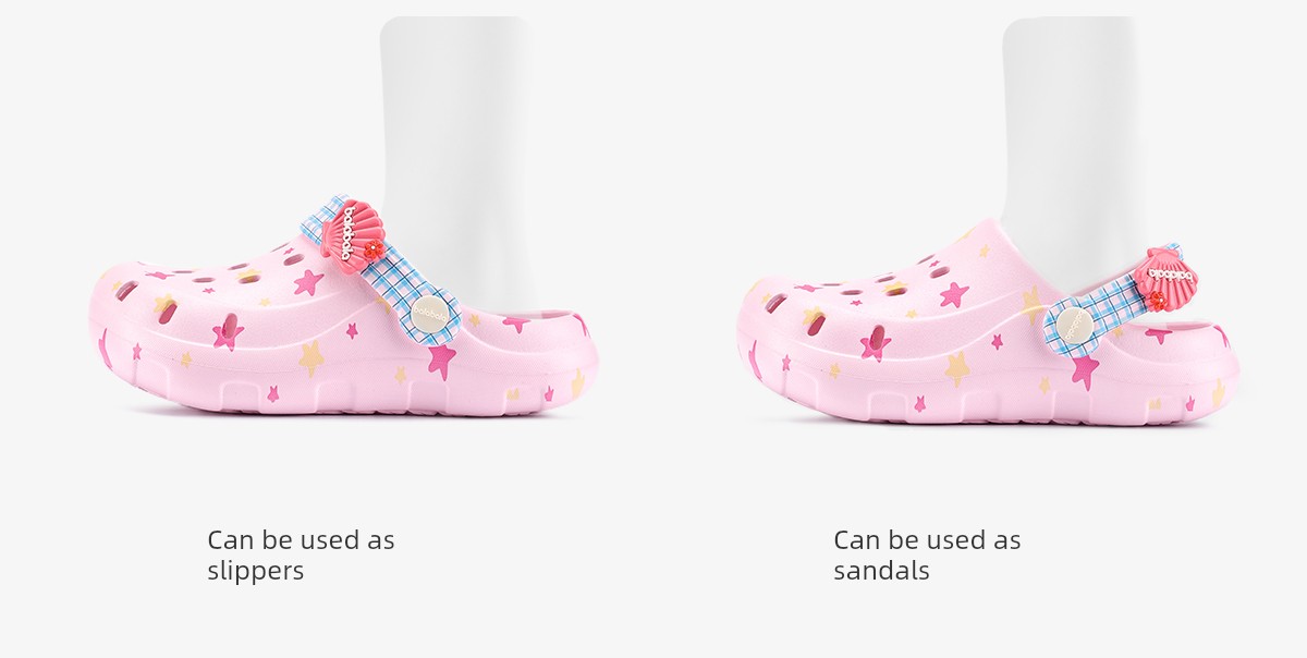 Balabala Kidsren's Slippers for Girls, Summer Baby Hole-In-The-Wall Shoes, Princess Cute Little Girl Soft-Soled Beach Sandals — 12