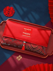 Fancy Lucky Money Wedding Cloth Red Envelope
