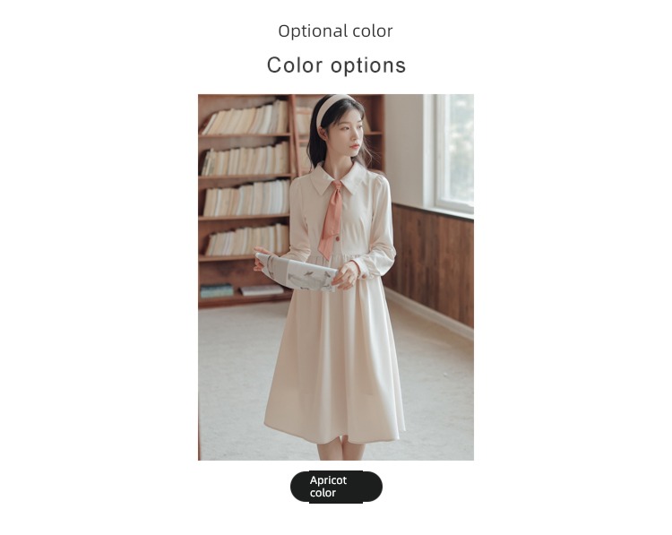tender Academic atmosphere Autumn and winter new pattern Chinese bellflower Shirt skirt