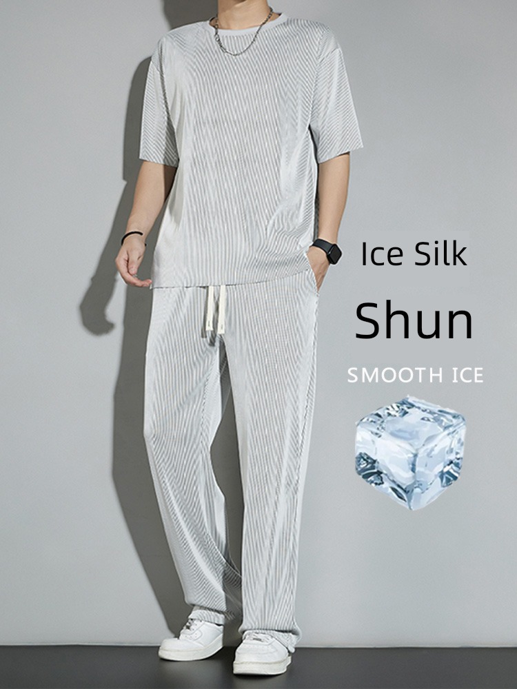 Ice silk summer Thin money Short sleeve quick-drying Sports suit