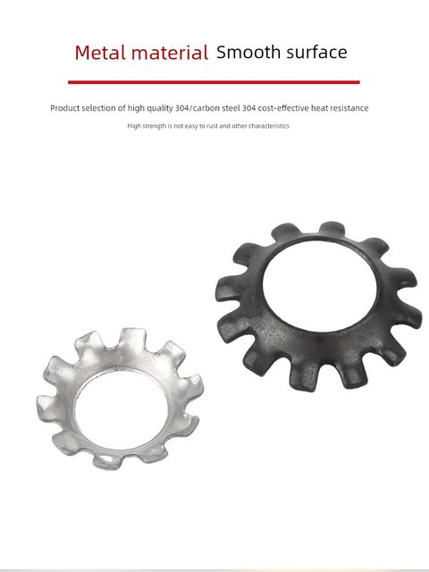 304 stainless steel GB956.1 conical external toothed washer locking washer multi-toothed stop bowl-shaped gasket anti-loose meson