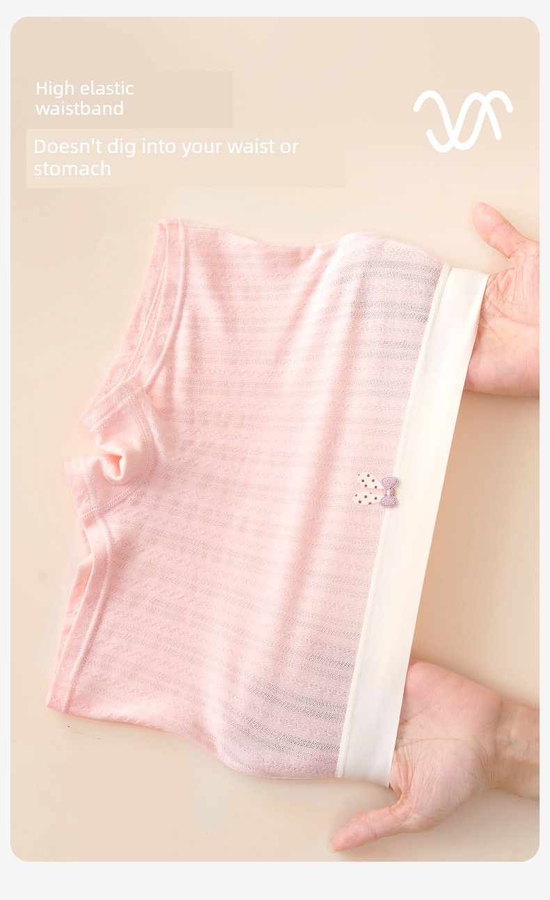 Girls' Underwear, Ice Silk Modal, Medium and Large Children's Boxer Briefs, Summer Thin Style, for Teenagers in the Developmental Period, 12 Years Old — 14